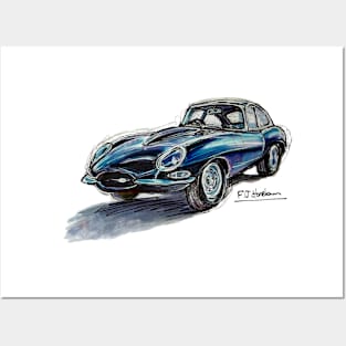 Jaguar E Type Coupe Posters and Art